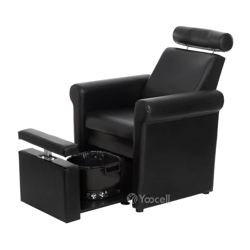Nail Salon Equipment Black Foot Massage Spa Pedicure Chair