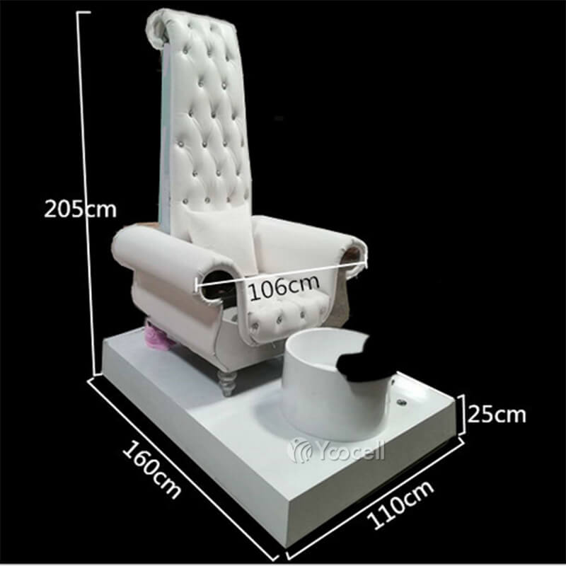 Best quality high class nail salon used throne pedicure chair no plumbing