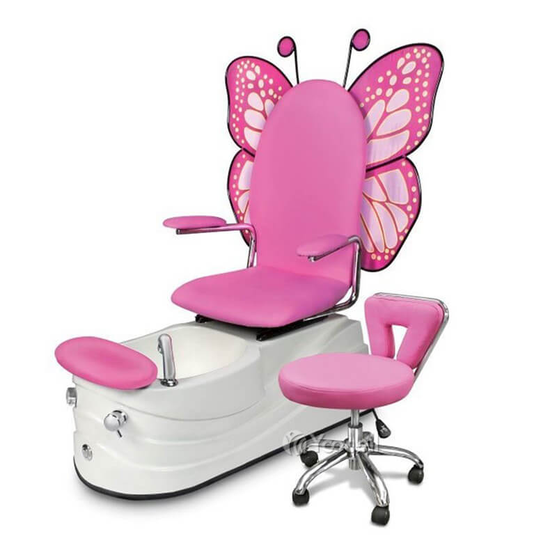 Good quality kids cute butterfly spa furniture pedicure kid chair