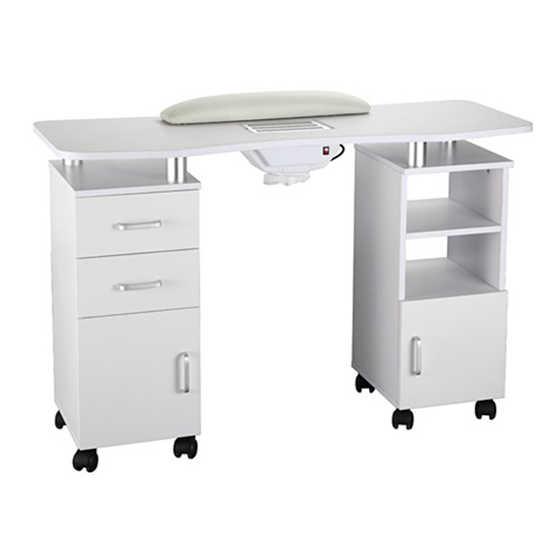 High quality white spa manicure table with nail dust collector