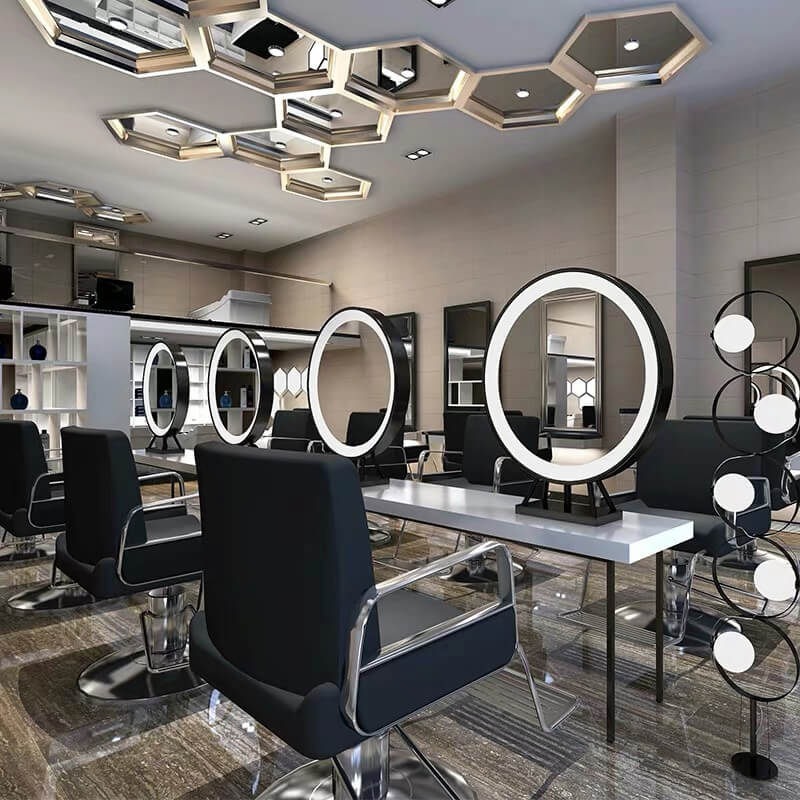 New LED lighting Salon Mirror Station for Hairdressing Yoocell