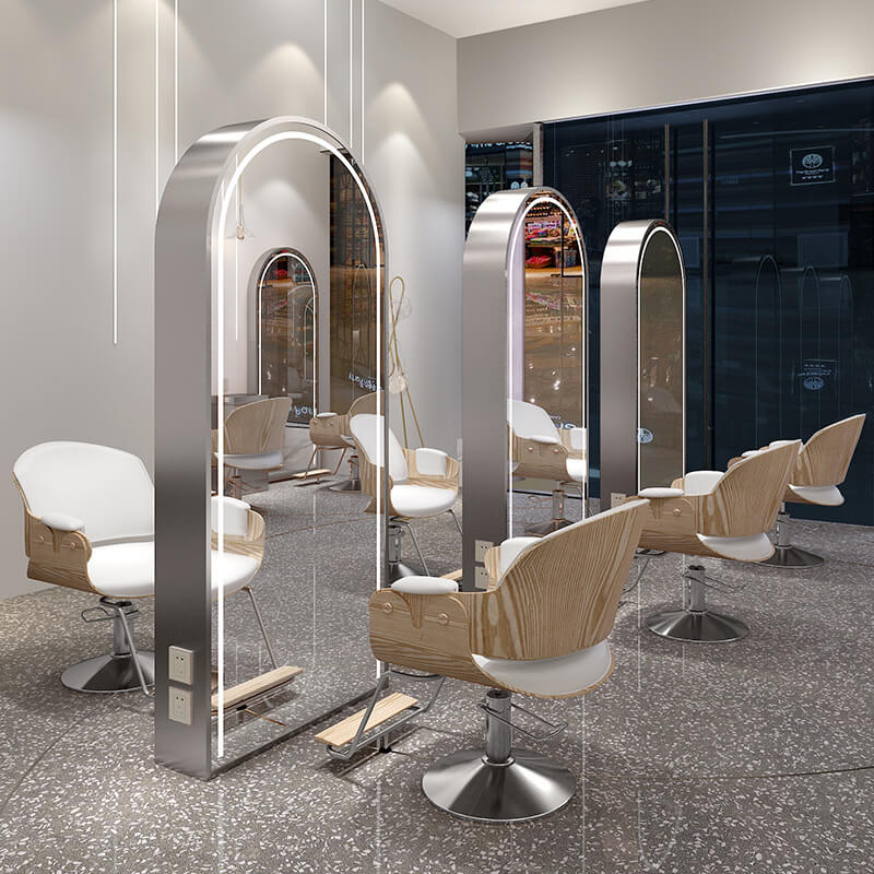New Led Lighting Salon Mirror Station, Led Mirror For Hair Salon