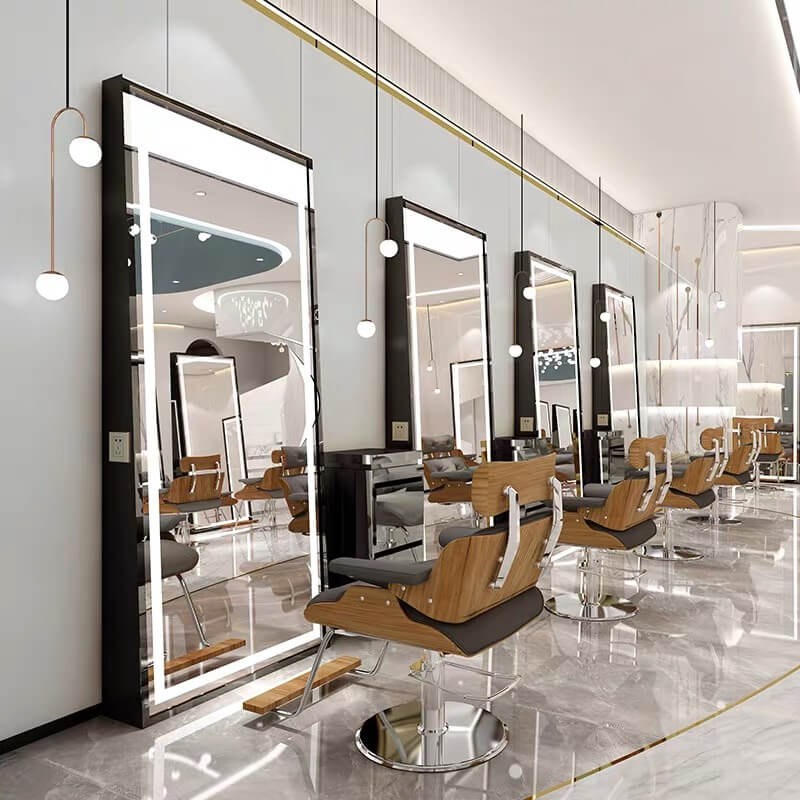 New LED lighting Salon Mirror Station for Hairdressing | Yoocell